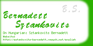 bernadett sztankovits business card